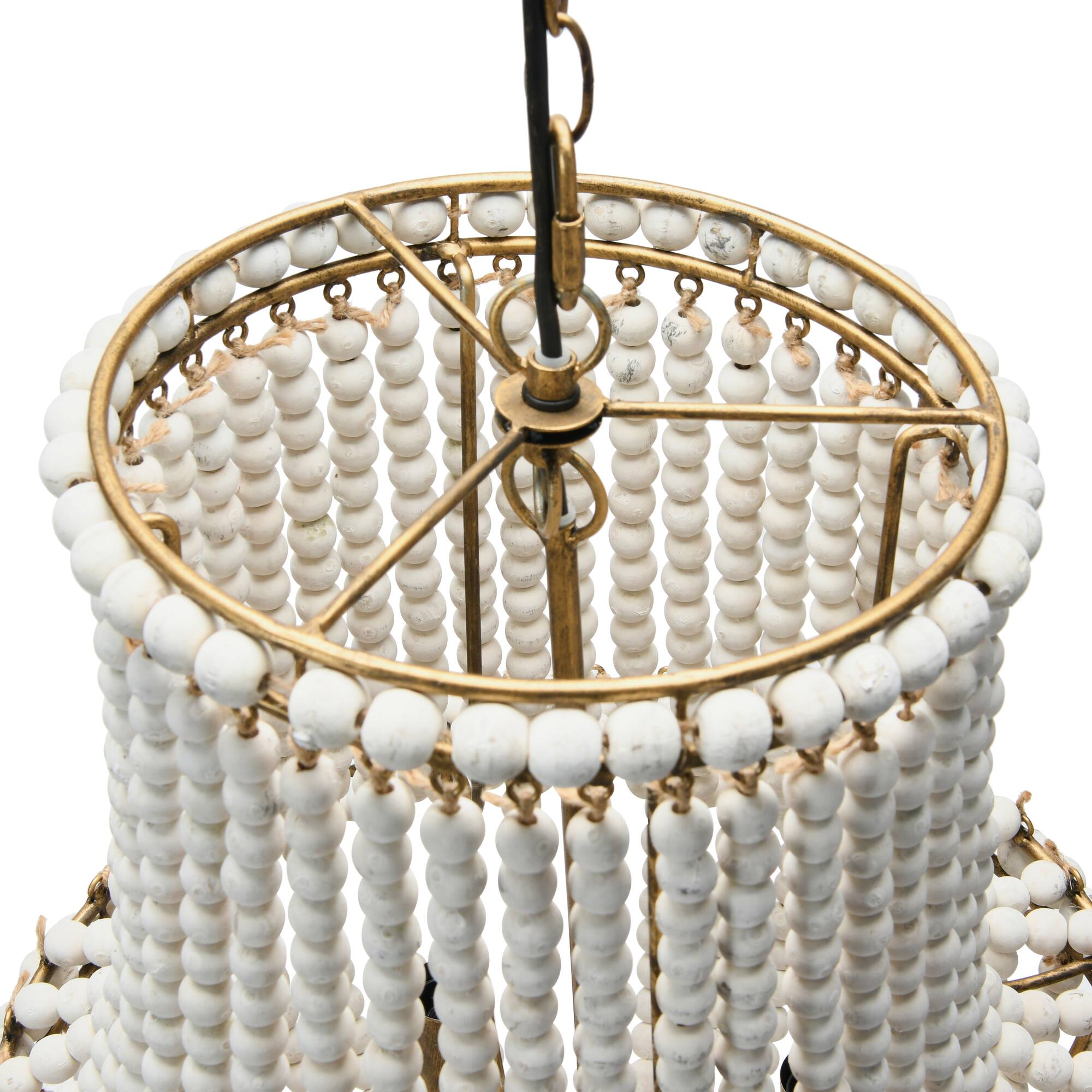 Hello Honey® 21" Draped Wood Bead Chandelier